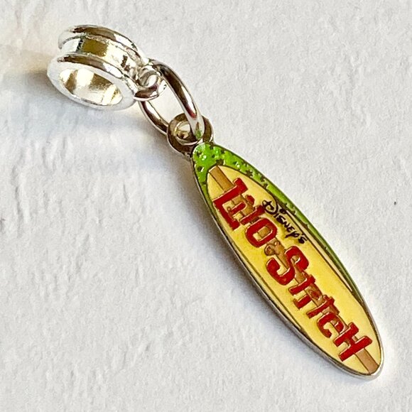 Disney Lilo & Stitch European Slider Bead Charm Surfboard Aulani Hawaii Ohana - Picture 3 of 8